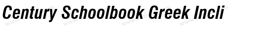 Century Schoolbook Greek Inclined BT字体转换